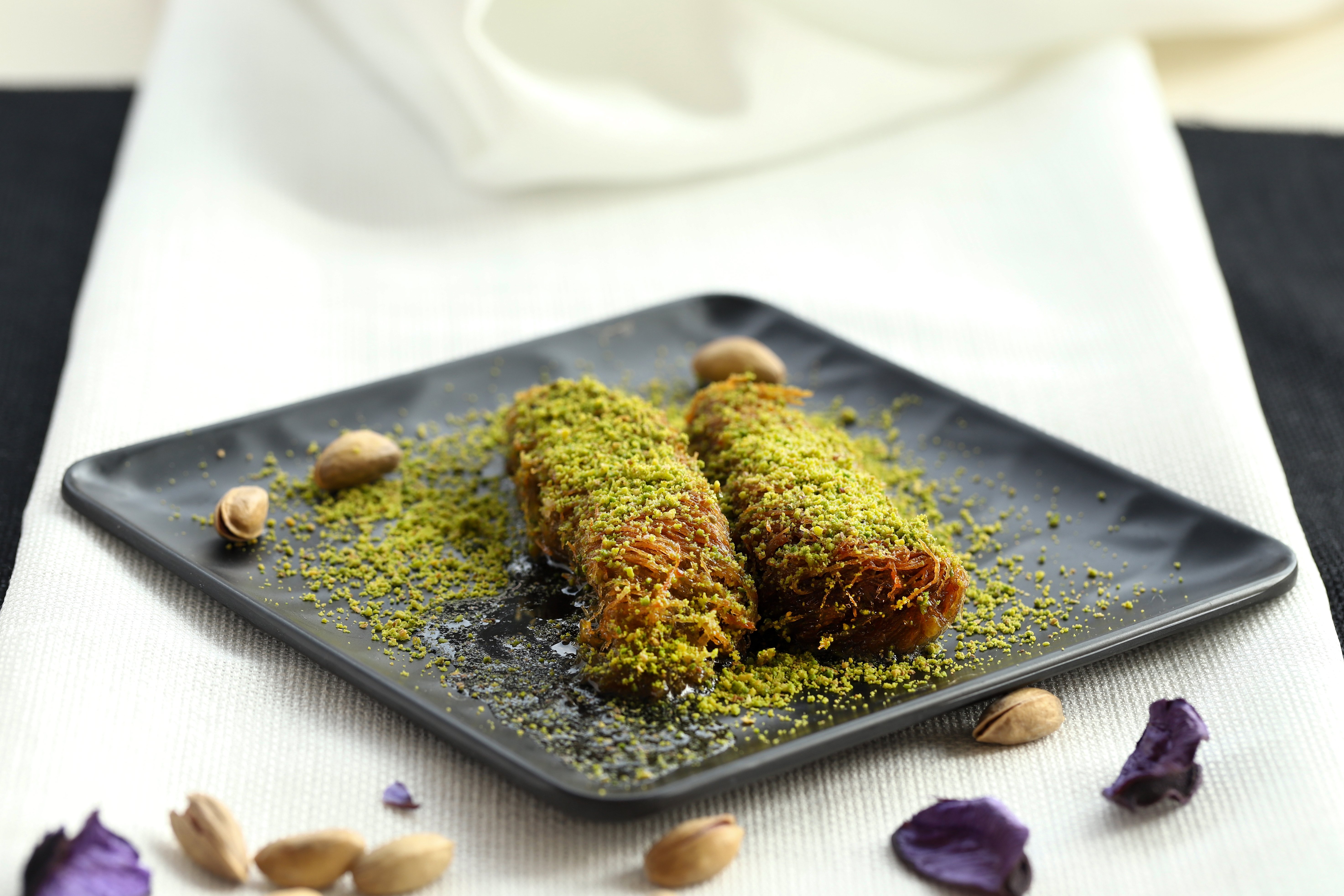 Fıstıklı burma kadayıf, yakın plan